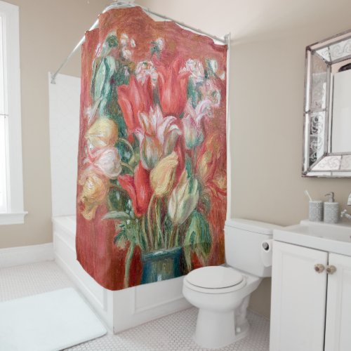 Pierre_Auguste Renoir _ Tulip Bouquet Shower Curtain