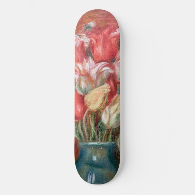 Pierre-Auguste Renoir - Tulip Bouquet Skateboard (Front)