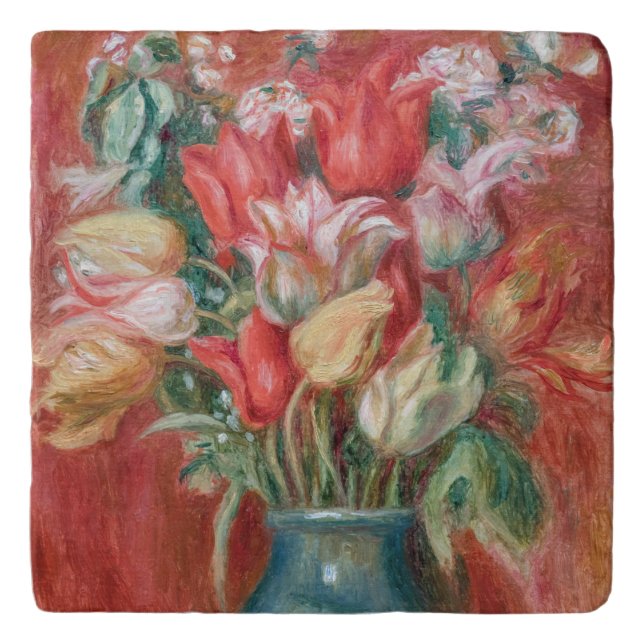 Pierre-Auguste Renoir - Tulip Bouquet Trivet (Front)