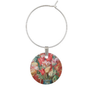 Pierre-Auguste Renoir - Tulip Bouquet Wine Charm