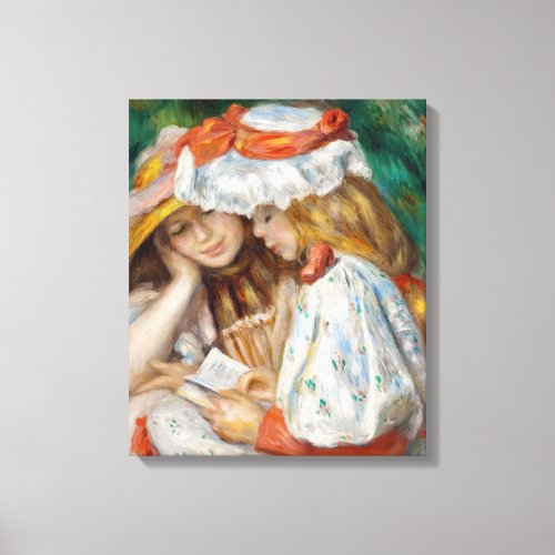 Pierre_Auguste Renoir _ Two Girls Reading Canvas Print