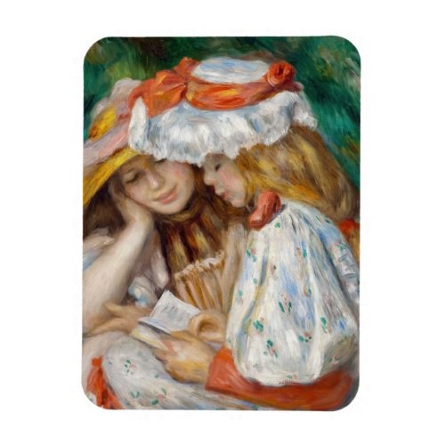 Pierre_Auguste Renoir _ Two Girls Reading Magnet