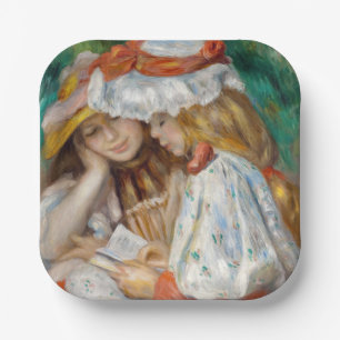 Pierre-Auguste Renoir - Two Girls Reading Paper Plates