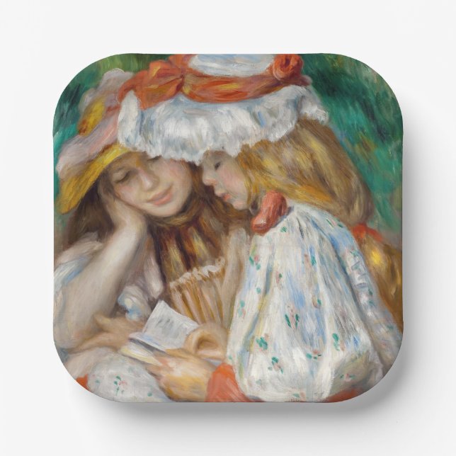 Pierre-Auguste Renoir - Two Girls Reading Paper Plates (Front)