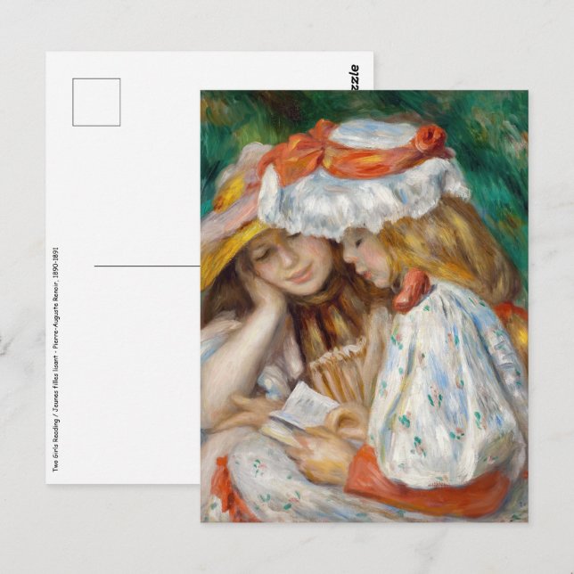 Pierre-Auguste Renoir - Two Girls Reading Postcard (Front/Back)
