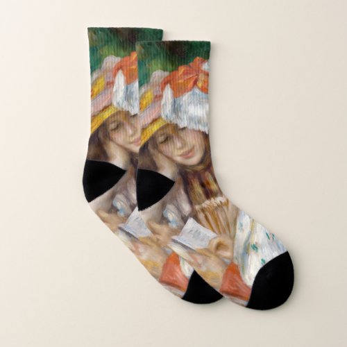 Pierre_Auguste Renoir _ Two Girls Reading Socks