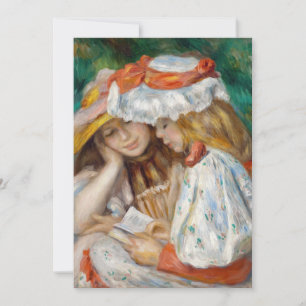 Pierre-Auguste Renoir - Two Girls Reading Thank You Card