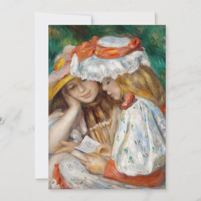 Pierre-Auguste Renoir - Two Girls Reading Thank You Card (Front)