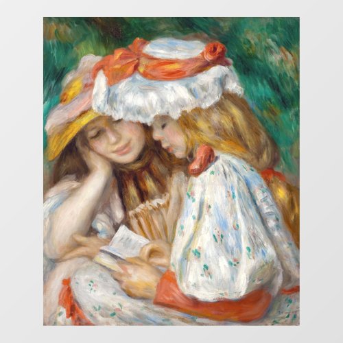 Pierre_Auguste Renoir _ Two Girls Reading Window Cling