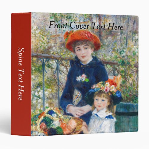 Pierre_Auguste Renoir  Two sisters on the Terrace 3 Ring Binder