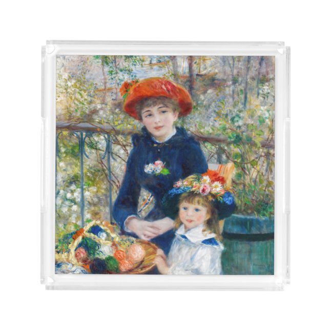 Pierre-Auguste Renoir - Two sisters on the Terrace Acrylic Tray (Front)