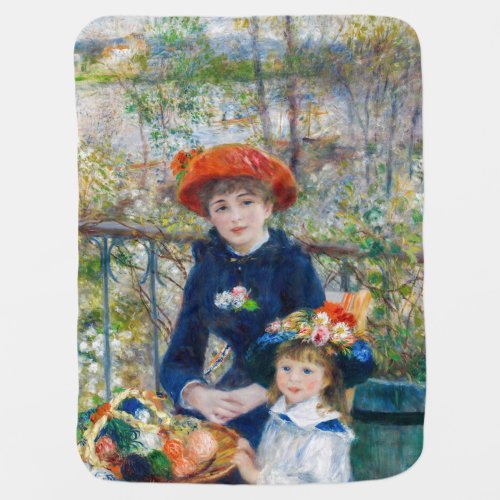 Pierre_Auguste Renoir _ Two sisters on the Terrace Baby Blanket