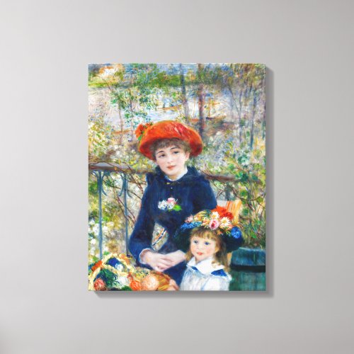 Pierre_Auguste Renoir _ Two sisters on the Terrace Canvas Print