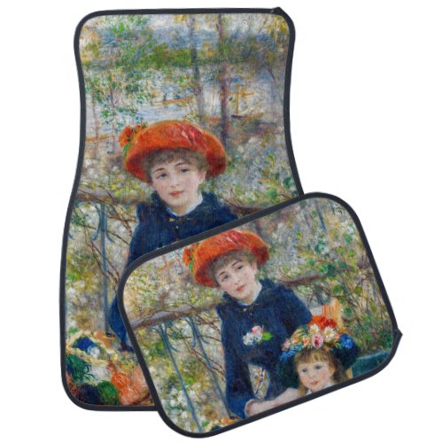 Pierre_Auguste Renoir _ Two sisters on the Terrace Car Floor Mat