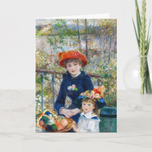 Pierre_Auguste Renoir _ Two sisters on the Terrace Card