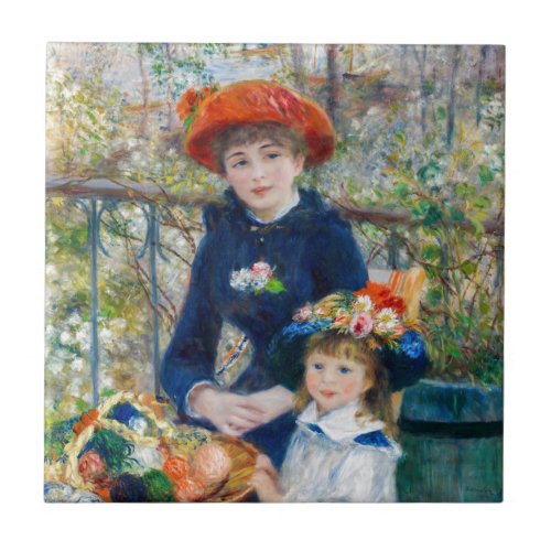 Pierre_Auguste Renoir _ Two sisters on the Terrace Ceramic Tile