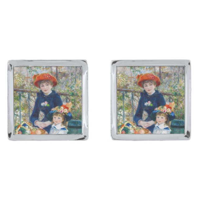 Pierre-Auguste Renoir - Two sisters on the Terrace Cufflinks (Front)