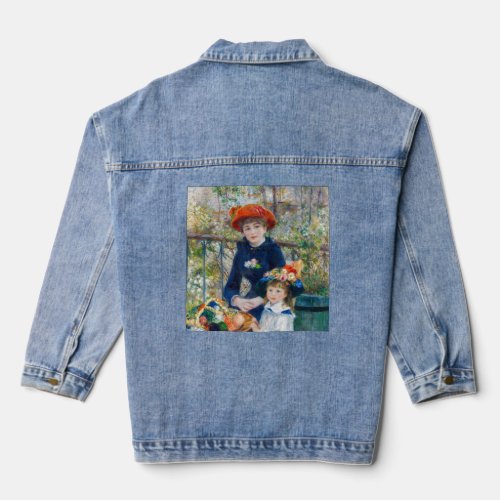 Pierre_Auguste Renoir _ Two sisters on the Terrace Denim Jacket