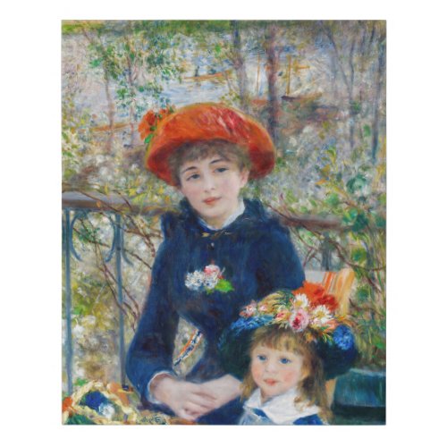 Pierre_Auguste Renoir _ Two sisters on the Terrace Faux Canvas Print