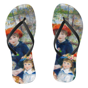 Pierre-Auguste Renoir - Two sisters on the Terrace Flip Flops