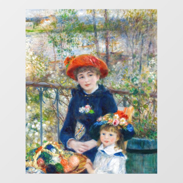 Pierre-Auguste Renoir - Two sisters on the Terrace Floor Decals (Front)