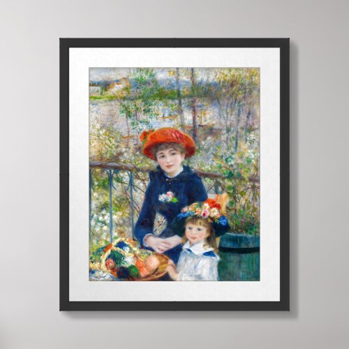 Pierre_Auguste Renoir _ Two sisters on the Terrace Framed Art