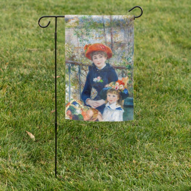 Pierre-Auguste Renoir — Two sisters on the Terrace Garden Flag (In SItu)