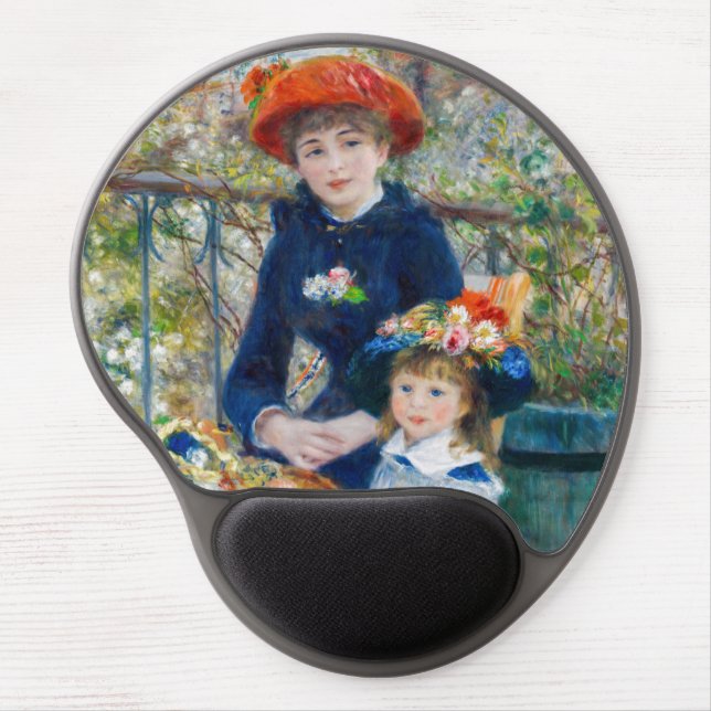 Pierre-Auguste Renoir - Two sisters on the Terrace Gel Mouse Pad (Front)