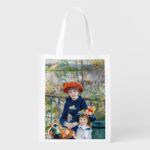 Pierre_Auguste Renoir _ Two sisters on the Terrace Grocery Bag