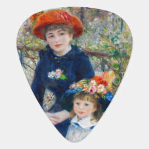 Pierre-Auguste Renoir - Two sisters on the Terrace Guitar Pick