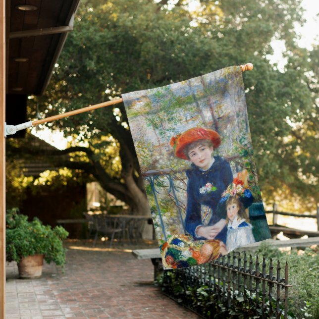 Pierre-Auguste Renoir — Two sisters on the Terrace House Flag (In SItu)