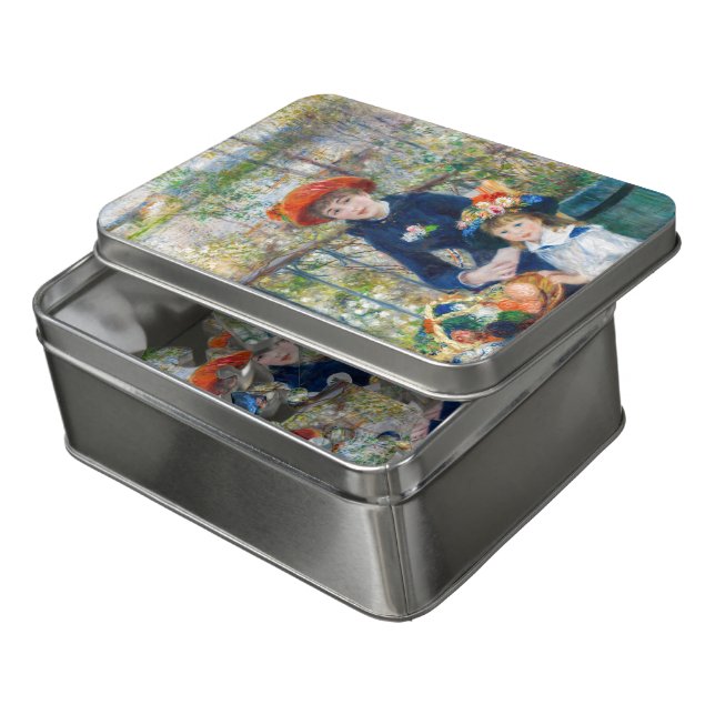 Pierre-Auguste Renoir - Two sisters on the Terrace Jigsaw Puzzle (Lid Open)