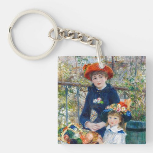 Pierre_Auguste Renoir _ Two sisters on the Terrace Keychain