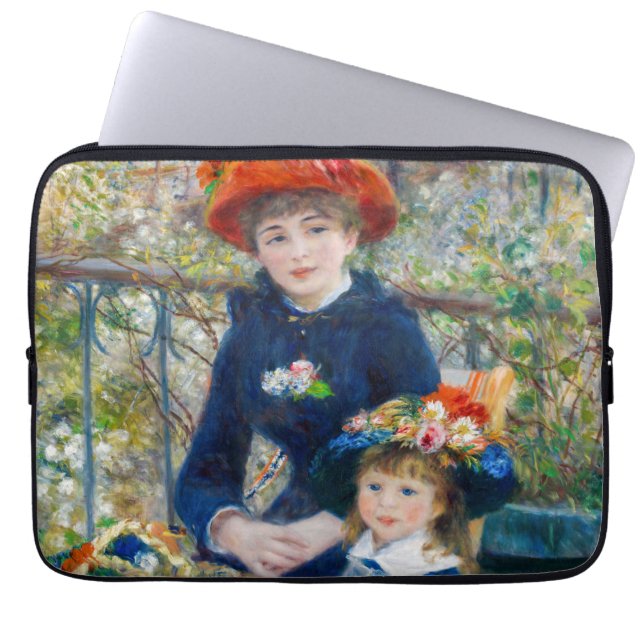 Pierre-Auguste Renoir - Two sisters on the Terrace Laptop Sleeve (Front)