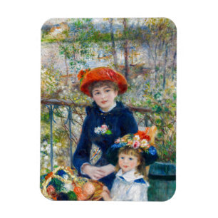Pierre-Auguste Renoir - Two sisters on the Terrace Magnet