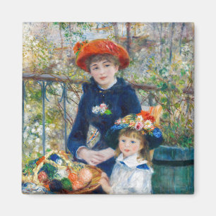 Pierre-Auguste Renoir - Two sisters on the Terrace Magnet