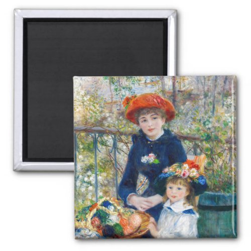 Pierre_Auguste Renoir _ Two sisters on the Terrace Magnet
