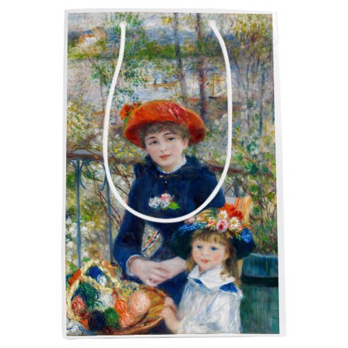 Pierre_Auguste Renoir _ Two sisters on the Terrace Medium Gift Bag