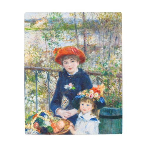 Pierre_Auguste Renoir _ Two sisters on the Terrace Metal Print