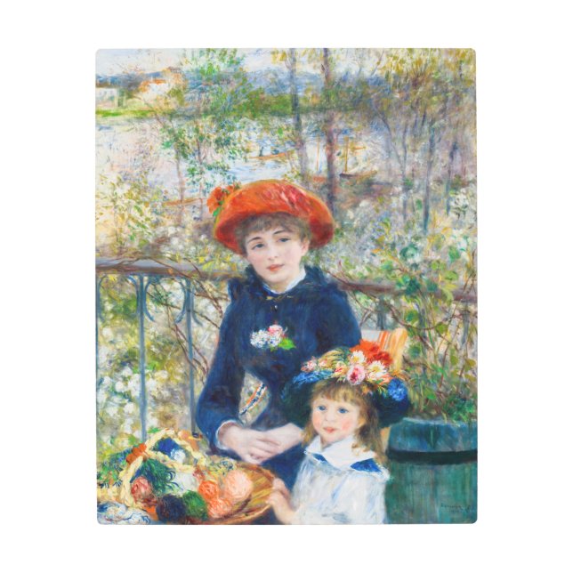 Pierre-Auguste Renoir - Two sisters on the Terrace Metal Print (Front)