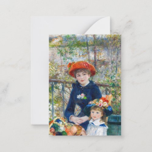 Pierre_Auguste Renoir _ Two sisters on the Terrace Note Card