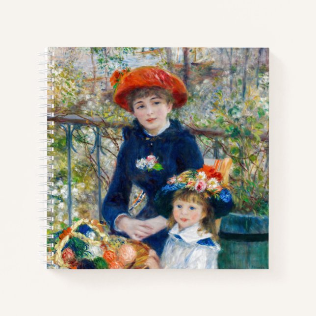 Pierre-Auguste Renoir - Two sisters on the Terrace Notebook (Front)