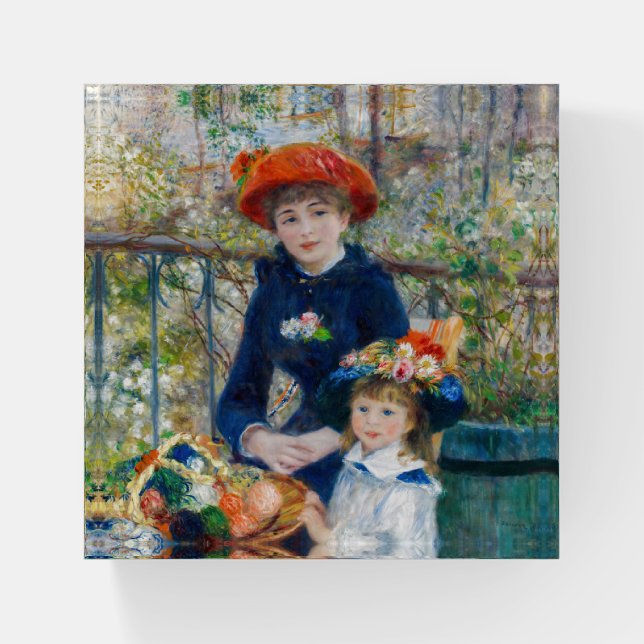 Pierre-Auguste Renoir - Two sisters on the Terrace Paperweight (Front)