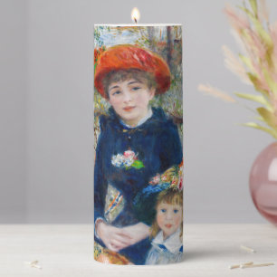 Pierre-Auguste Renoir - Two sisters on the Terrace Pillar Candle