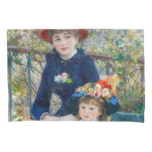 Pierre-Auguste Renoir - Two sisters on the Terrace Pillow Case