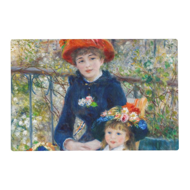 Pierre-Auguste Renoir - Two sisters on the Terrace Placemat (Front)