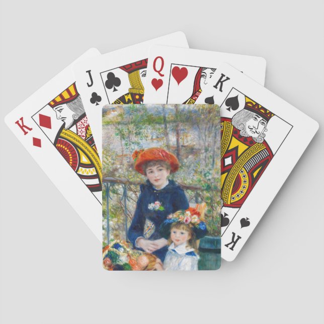 Pierre-Auguste Renoir - Two sisters on the Terrace Poker Cards (Back)