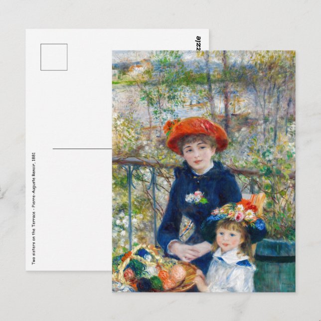 Pierre-Auguste Renoir - Two sisters on the Terrace Postcard (Front/Back)