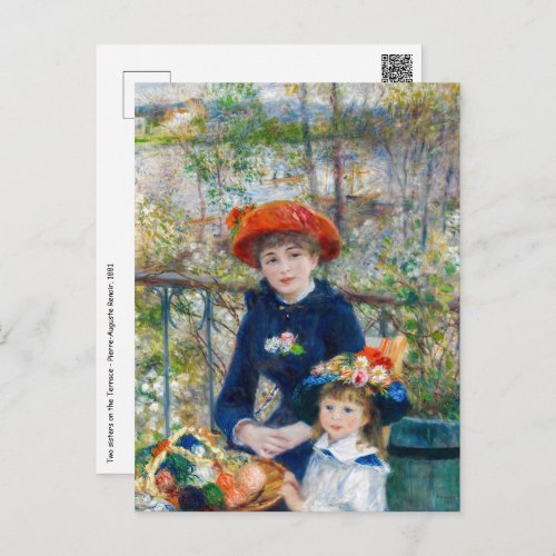 Pierre_Auguste Renoir _ Two sisters on the Terrace Postcard