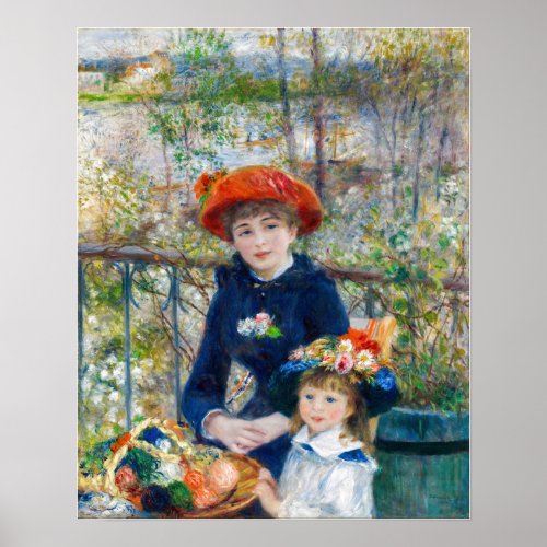 Pierre_Auguste Renoir _ Two sisters on the Terrace Poster
